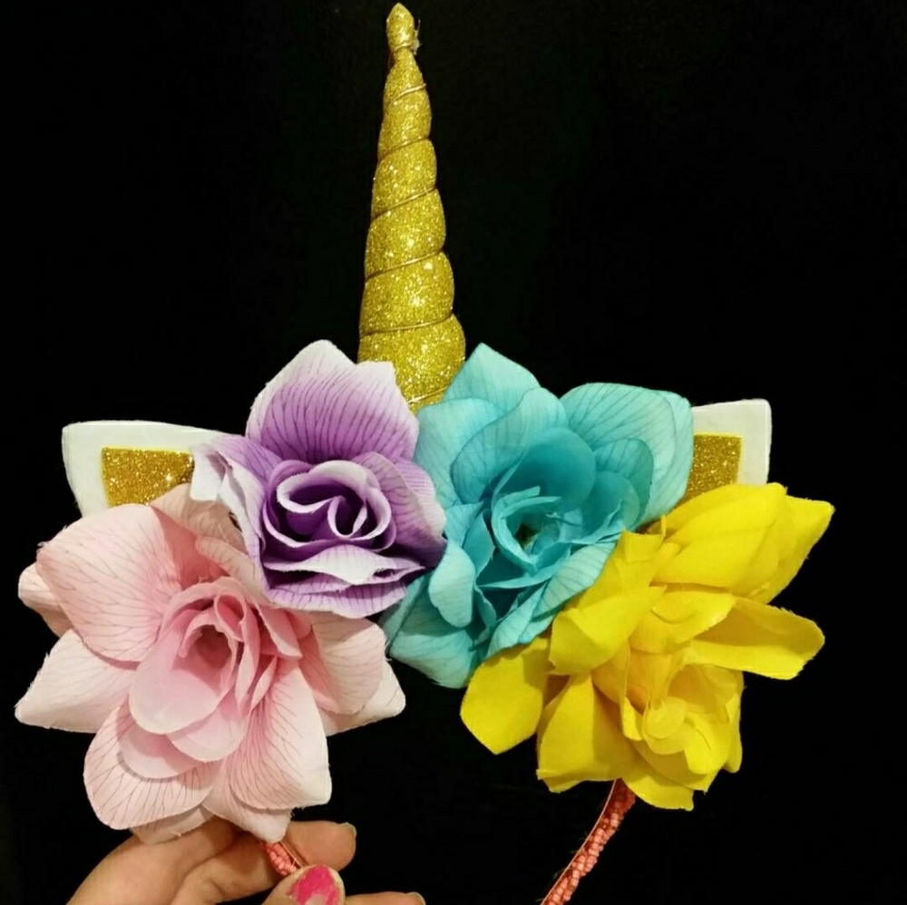 Pastel color unicorn headband